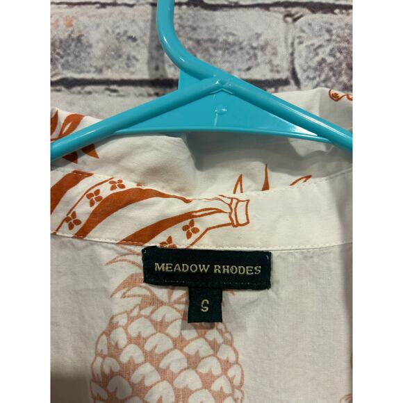 Meadow Rhodes ric rac dress pineapple tropical orange women's small - Picture 4 of 7